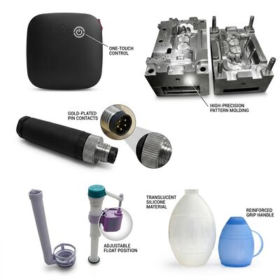 M12 Connector Housing Electronics Injection Molding Service IP67 Waterproof Custom Mold